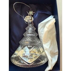 Thomas Kinkade 2022 Crystal Christmas Tree Ornament w/ Box
